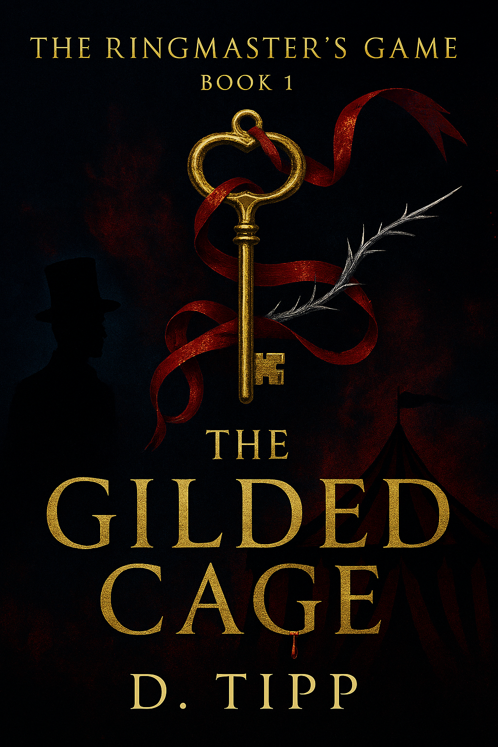 The Gilded Cage book cover design - Circus thriller